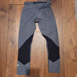 lululemon athletica Wunder Under grey crop with Mesh Panels Size 4